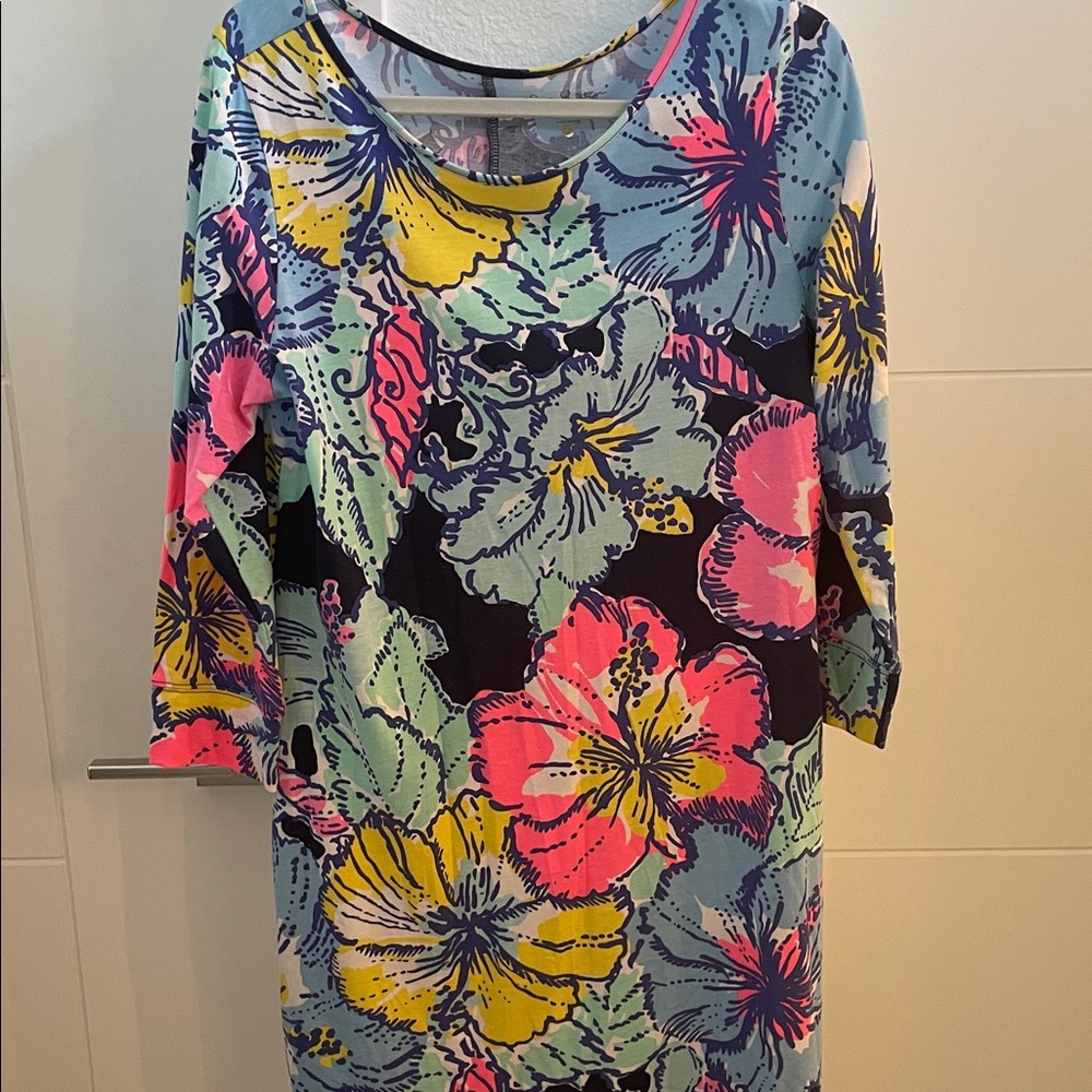 Lilly Pulitzer Floral Dress - Pink, Blue, Yellow
